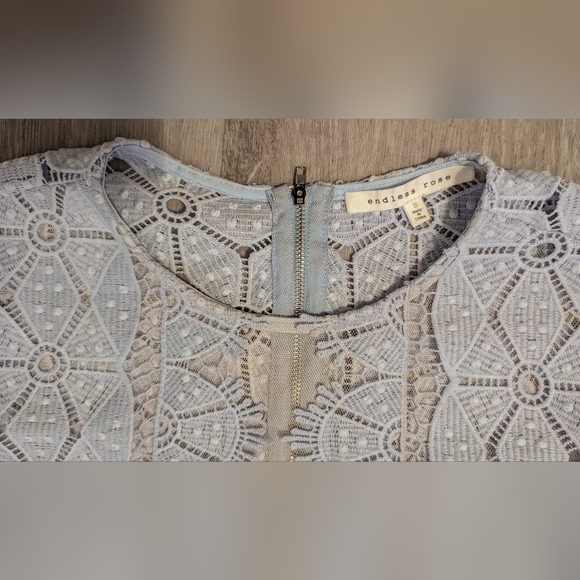 Endless Rose Light Blue Lace Skirt & Shirt Set Size Small VGUC! - Picture 6 of 11